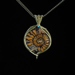 ESAURITO - Talismano in Ammonite e Amazzonite