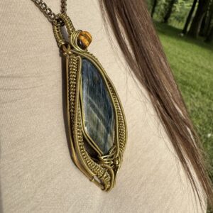 ESAURITO - Amuleto in Occhio di falco ed Occhio di tigre