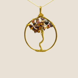 Amuleto Albero della vita - in Mookaite