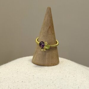 Anello in Ametista e Peridoto