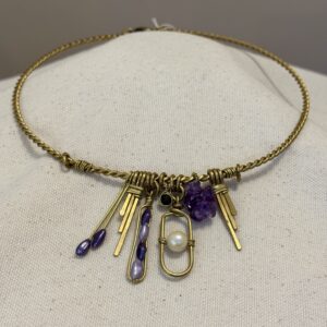 Collier in Ametista e Perle di Fiume
