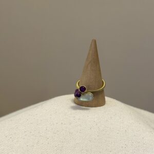 Anello in Labradorite e Ametista