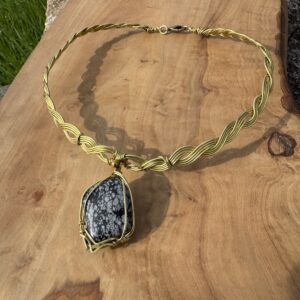 Choker in Ossidiana Fiocco di Neve